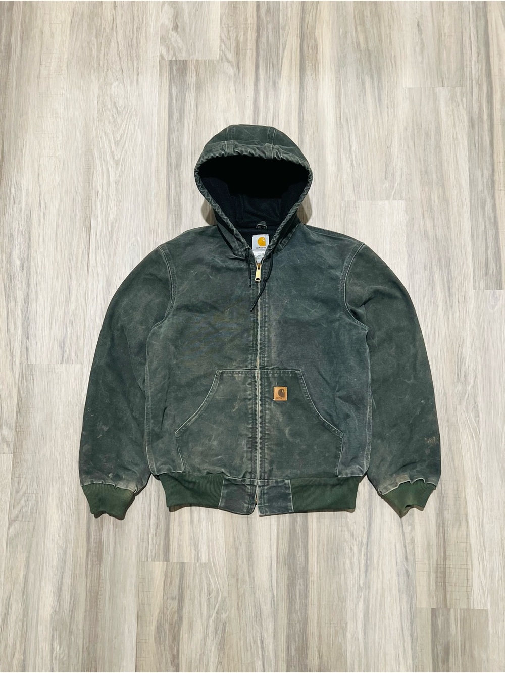 Vintagw Y2k Carhartt J25 MOS Sandstone Duck Thermal Line Active Jacket Small